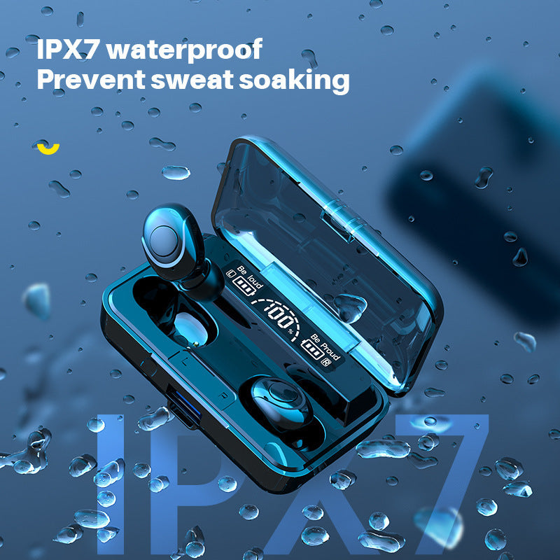 L6 Binaural Digital Display With Power Bank Bluetooth Headset