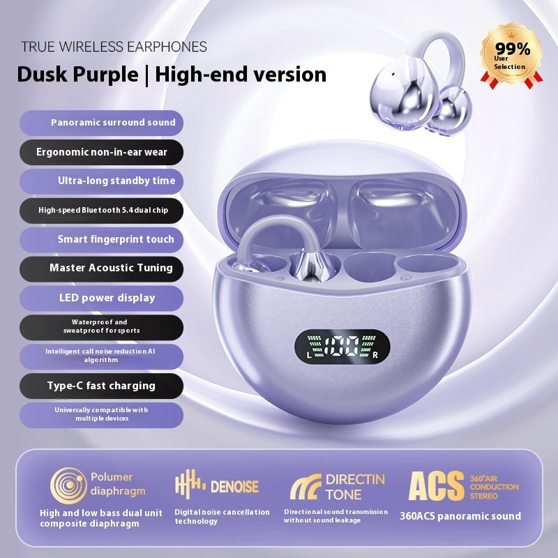 Ear Hook Bone Conduction Wireless Bluetooth Headset Color Display