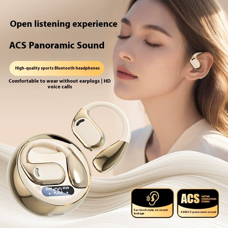Ear Hook Bone Conduction Wireless Bluetooth Headset Color Display