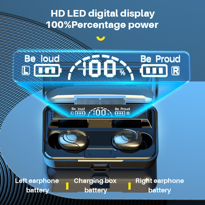 L6 Binaural Digital Display With Power Bank Bluetooth Headset