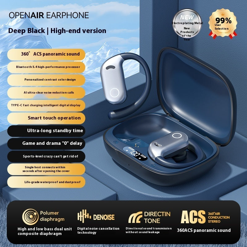 Ear Hook Bone Conduction Wireless Bluetooth Headset Color Display