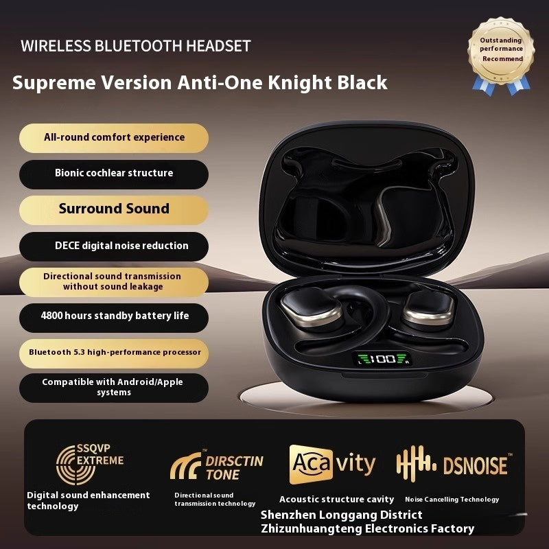 Ear Hook Bone Conduction Wireless Bluetooth Headset Color Display