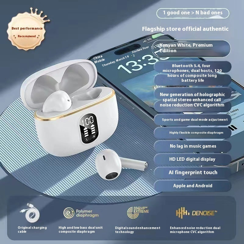 Ear Hook Bone Conduction Wireless Bluetooth Headset Color Display