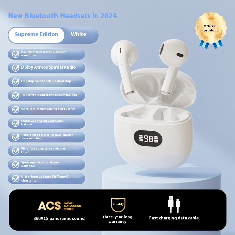 Ear Hook Bone Conduction Wireless Bluetooth Headset Color Display