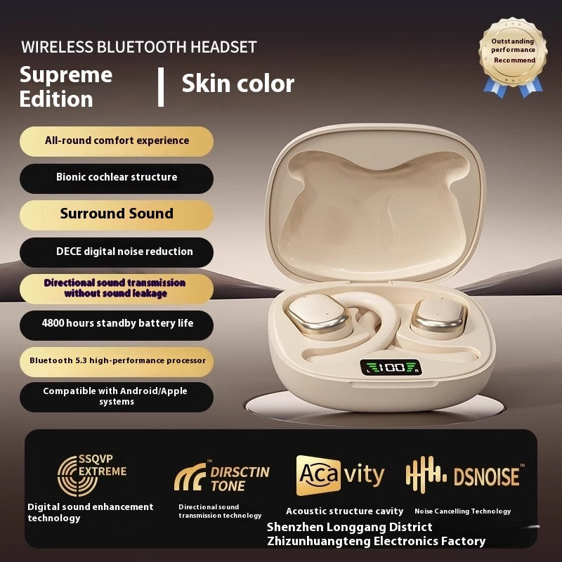 Ear Hook Bone Conduction Wireless Bluetooth Headset Color Display