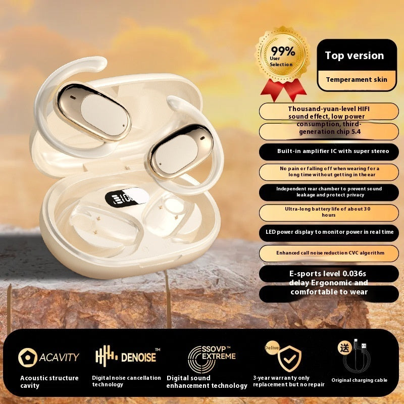 Ear Hook Bone Conduction Wireless Bluetooth Headset Color Display