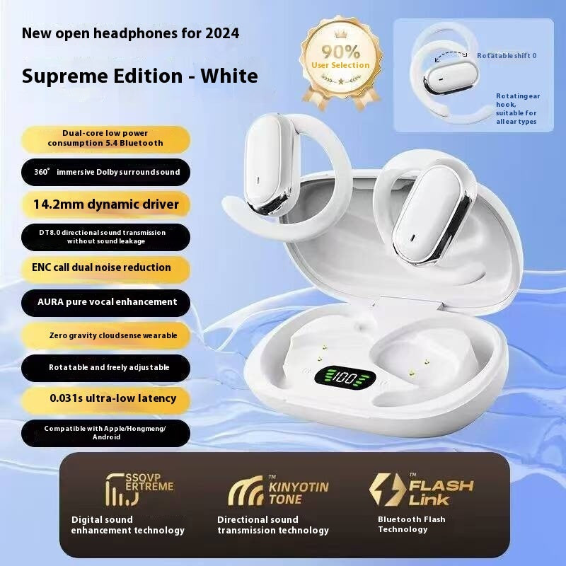 Ear Hook Bone Conduction Wireless Bluetooth Headset Color Display