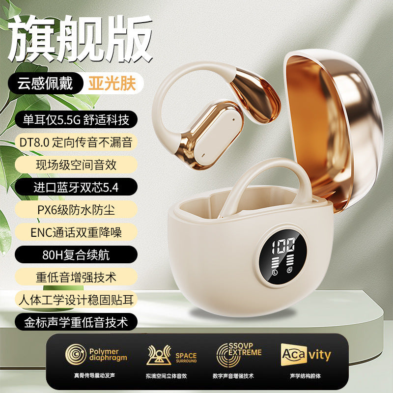 Ear Hook Bone Conduction Wireless Bluetooth Headset Color Display