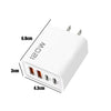 120W 4 Port USB Type C Charger Fast Charging Data Cable USB Phone Charger Adapter for Samsung IPhone Xiaomi Huawei Wall Charger