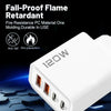 120W 4 Port USB Type C Charger Fast Charging Data Cable USB Phone Charger Adapter for Samsung IPhone Xiaomi Huawei Wall Charger