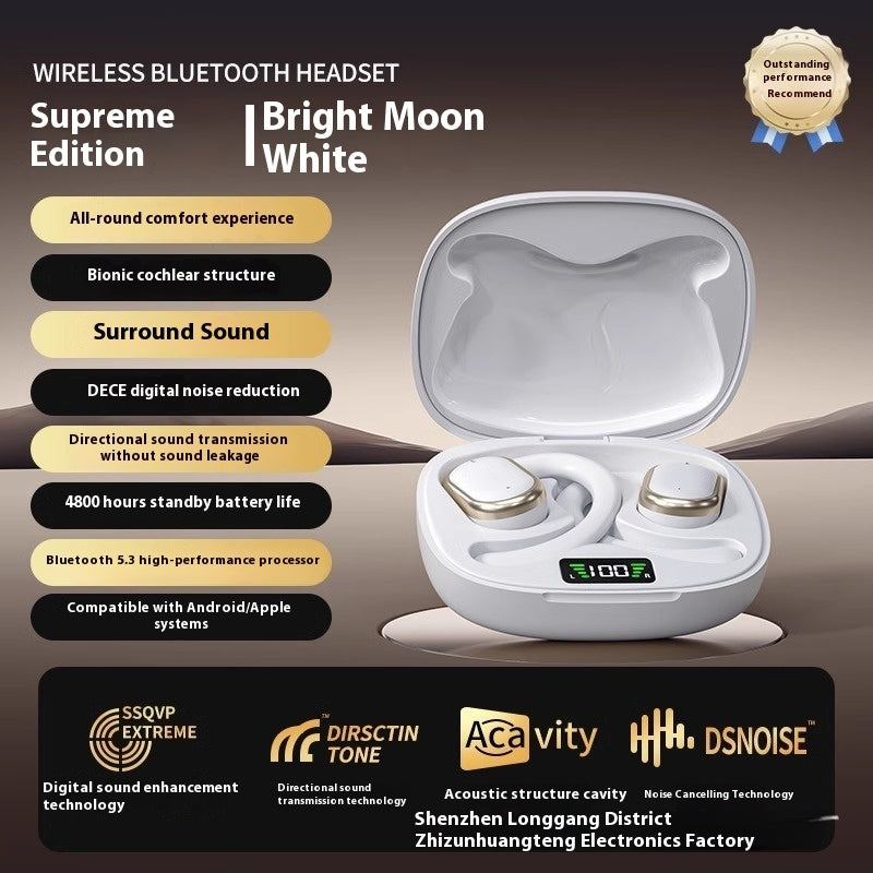 Ear Hook Bone Conduction Wireless Bluetooth Headset Color Display