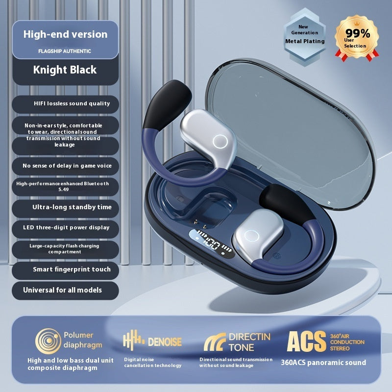 Ear Hook Bone Conduction Wireless Bluetooth Headset Color Display