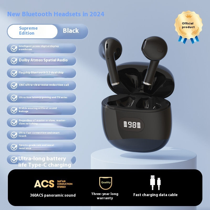 Ear Hook Bone Conduction Wireless Bluetooth Headset Color Display