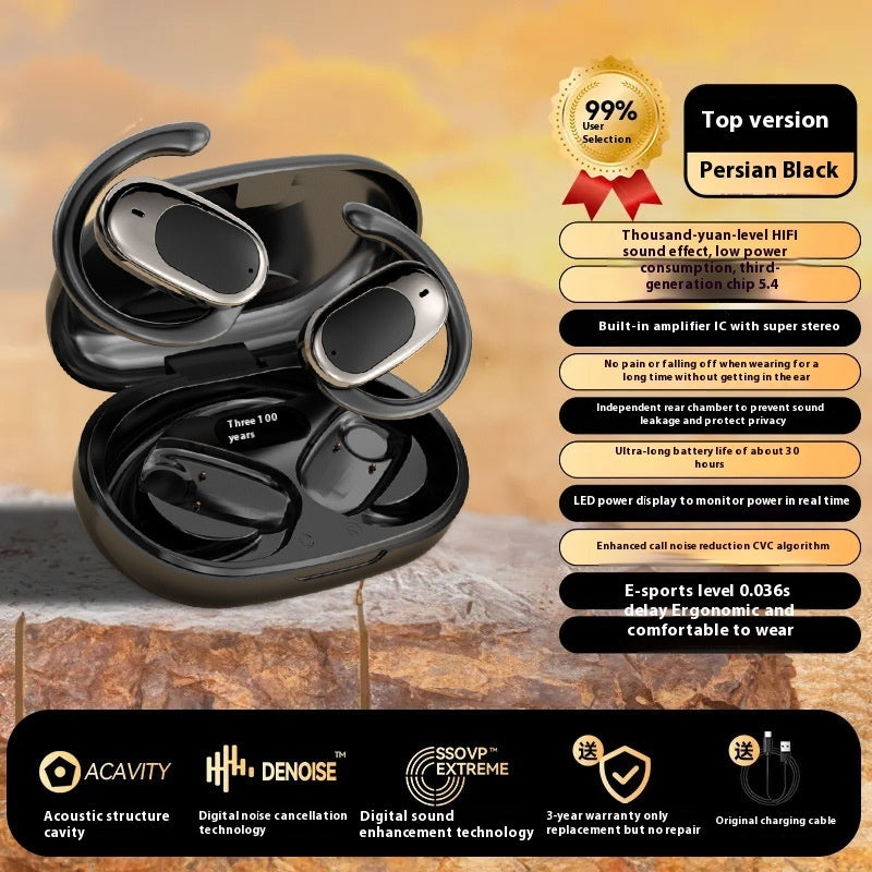 Ear Hook Bone Conduction Wireless Bluetooth Headset Color Display