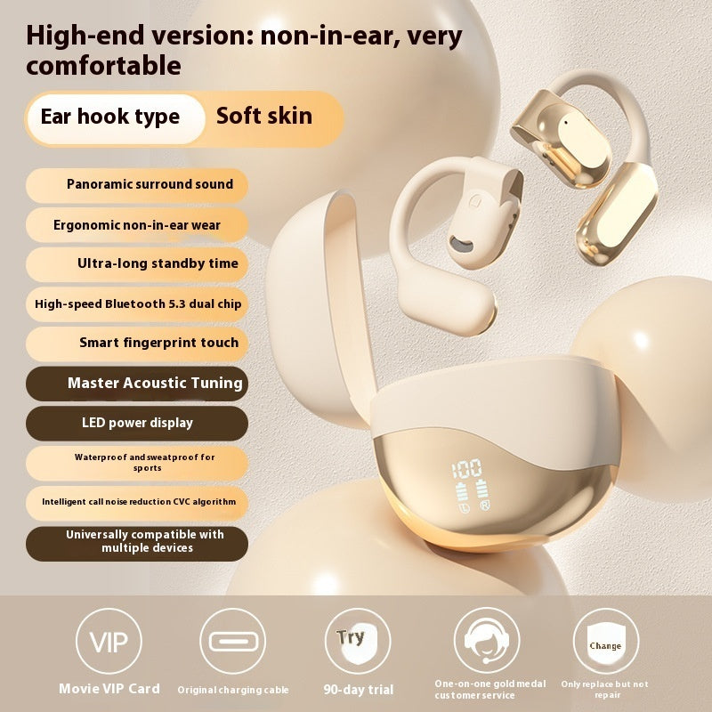 Ear Hook Bone Conduction Wireless Bluetooth Headset Color Display