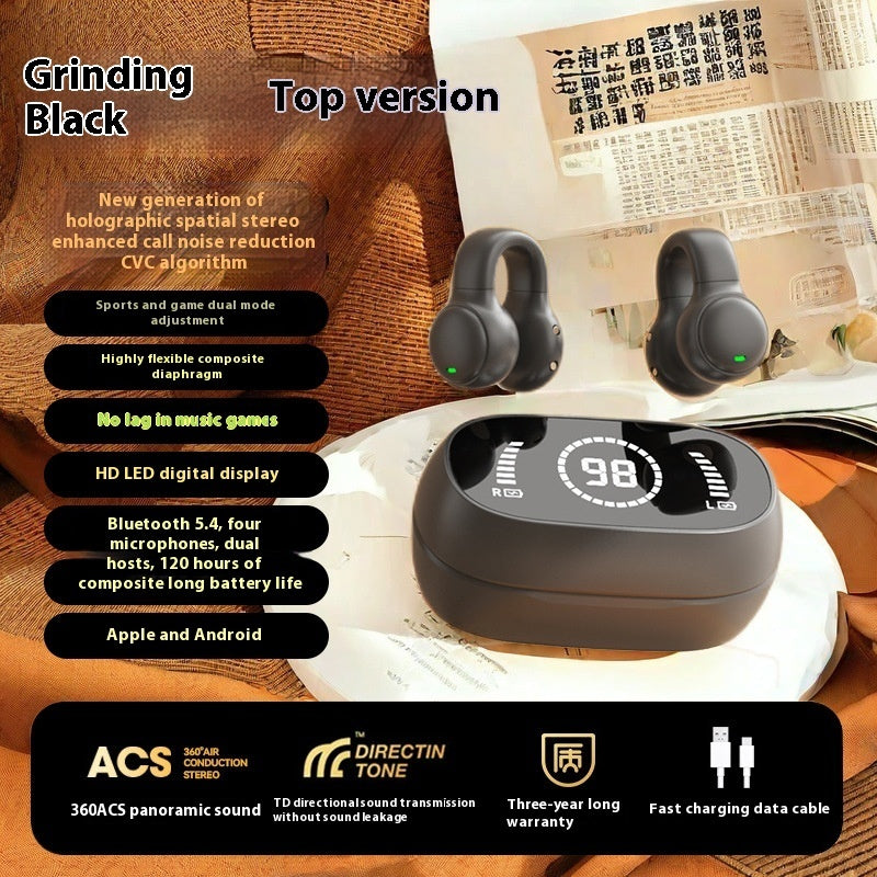 Ear Hook Bone Conduction Wireless Bluetooth Headset Color Display