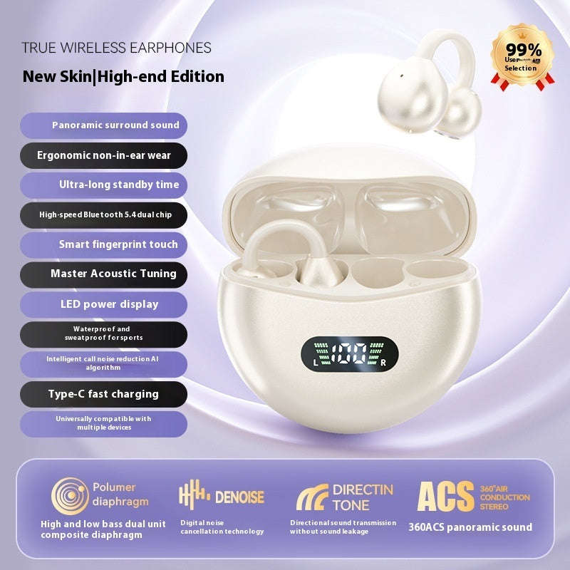 Ear Hook Bone Conduction Wireless Bluetooth Headset Color Display