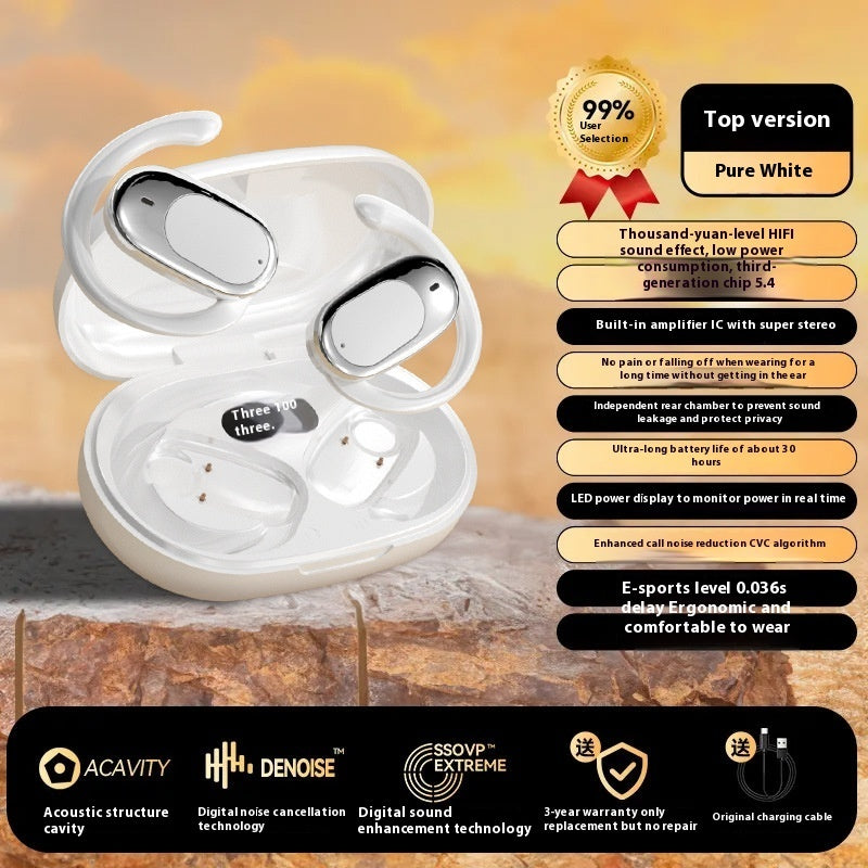 Ear Hook Bone Conduction Wireless Bluetooth Headset Color Display