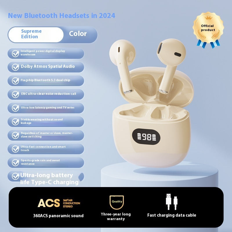 Ear Hook Bone Conduction Wireless Bluetooth Headset Color Display